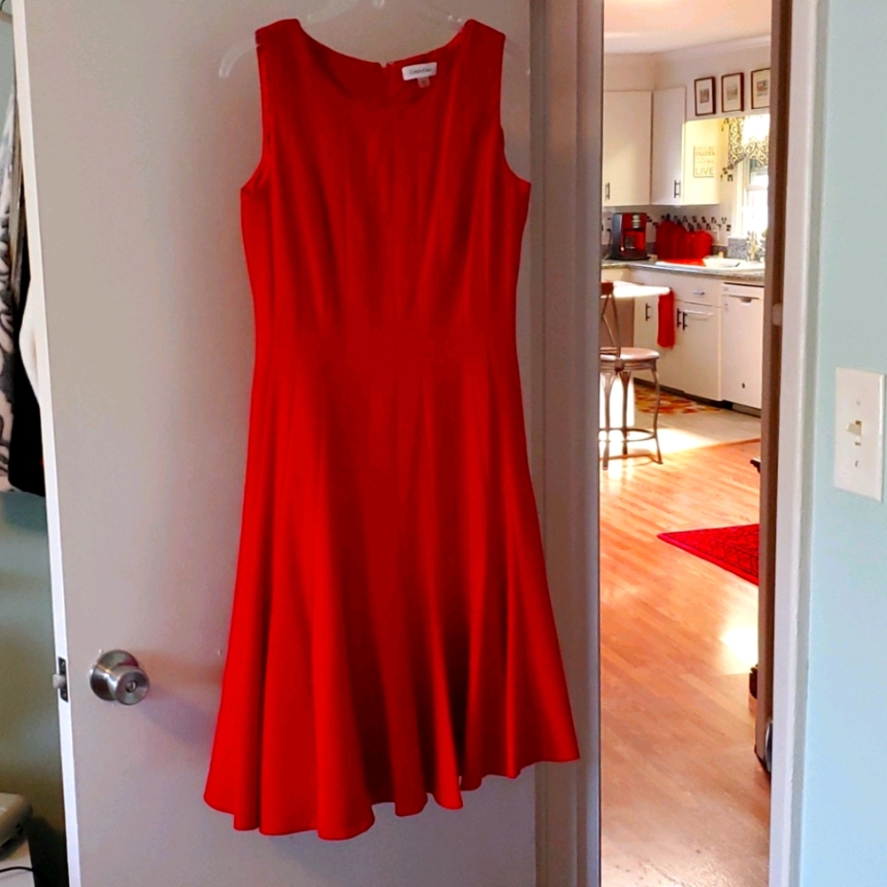 Calvin Klein red dress